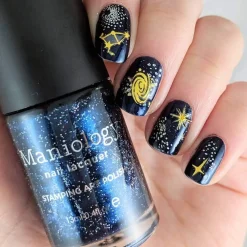 Celestial (B239) - Dark Navy Shimmer Stamping Polish