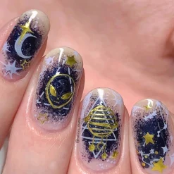Celestial (B239) - Dark Navy Shimmer Stamping Polish