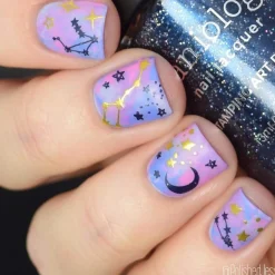 Celestial (B239) - Dark Navy Shimmer Stamping Polish