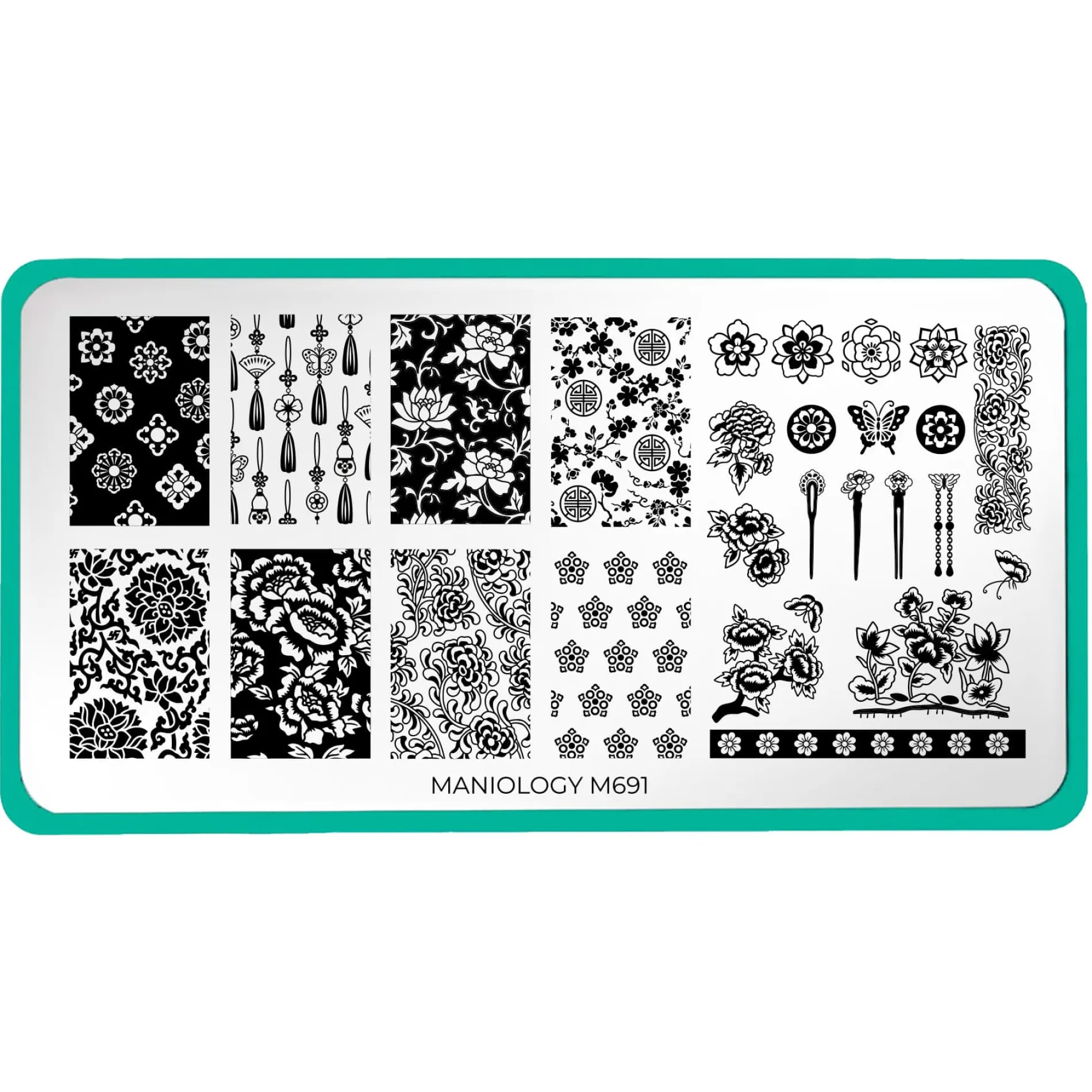 Ceremony Chic (M691) - Nail Stamping Plate