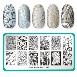 Chic Peek: Heart of Stone (BM-XL476) - Nail Stamping Plate