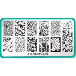 Chic Peek: Heart of Stone (BM-XL476) - Nail Stamping Plate