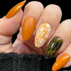 Chonk (B512) - Cream Orange Stamping Polish