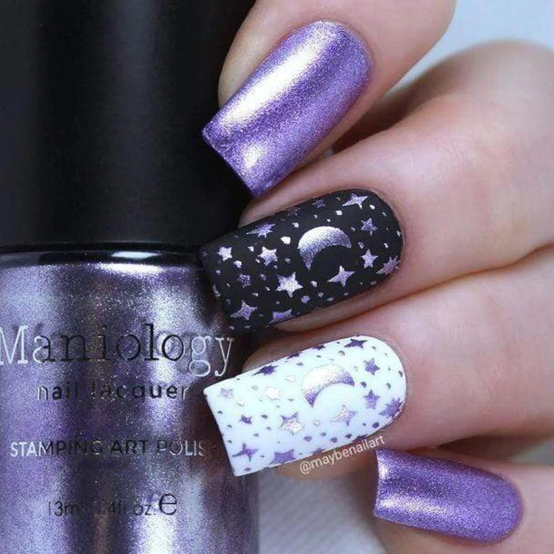 Classic Beauty: Hearts + Stars (XL355) - Nail Stamping Plate