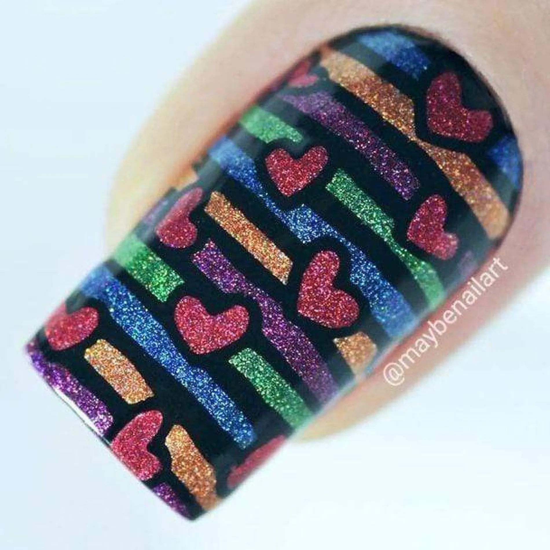 Classic Beauty: Hearts + Stars (XL355) - Nail Stamping Plate