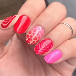 Classic Beauty: Hearts + Stars (XL355) - Nail Stamping Plate