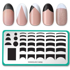 Classic French Nails Bundle: 1 Plate, 2 Polishes, Top Coat, Stamper & Scraper