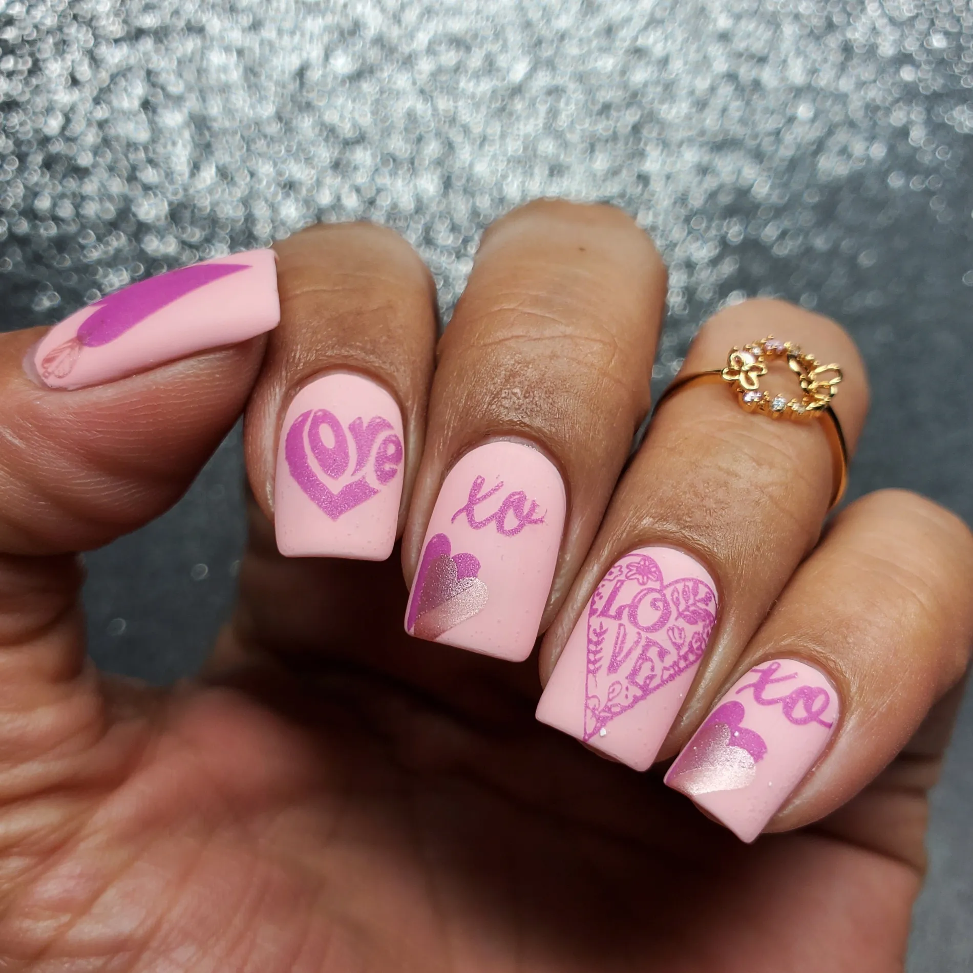 Classic Gradients & Hearts: Set of 3 Nail Stamping Plates