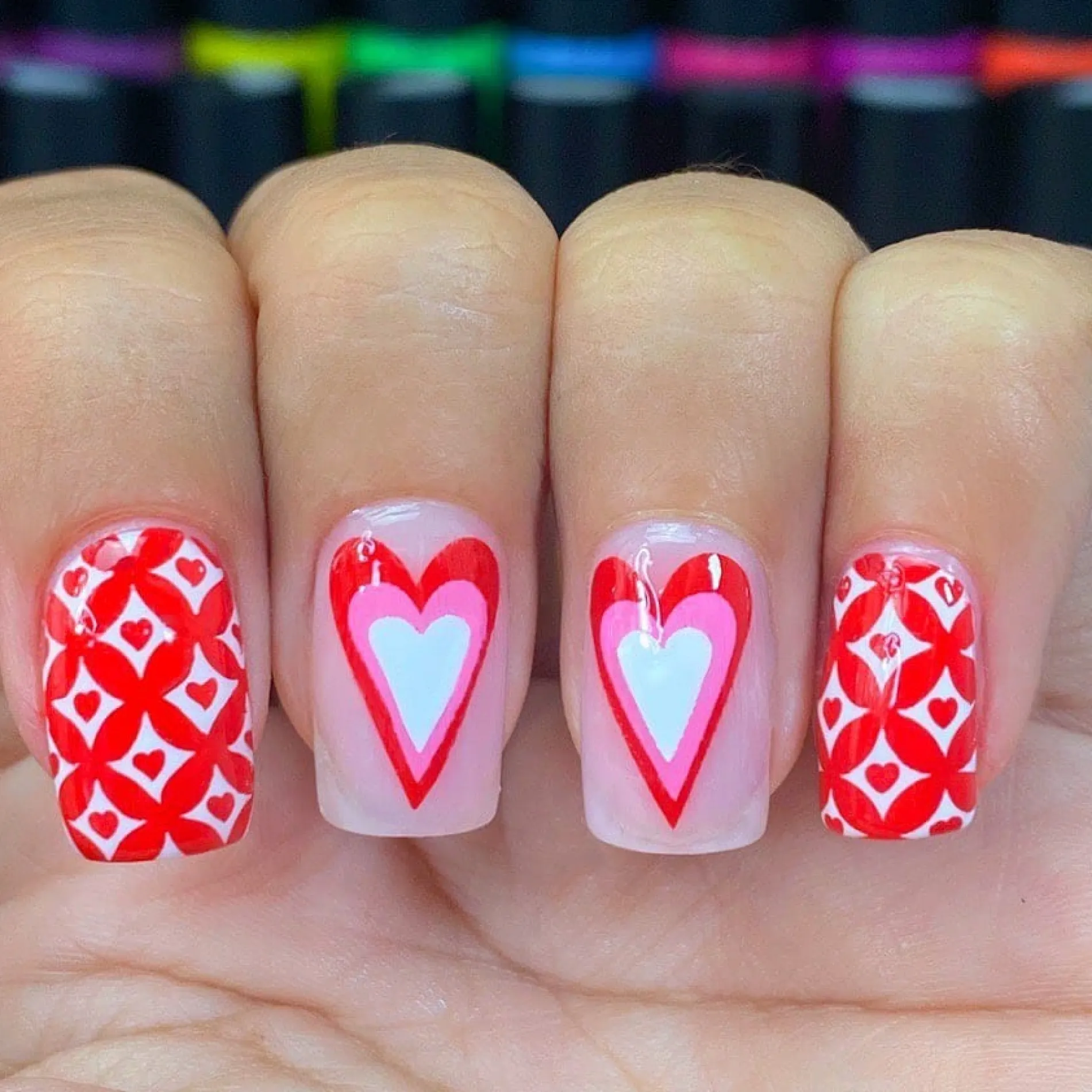 Classic Gradients & Hearts: Set of 3 Nail Stamping Plates