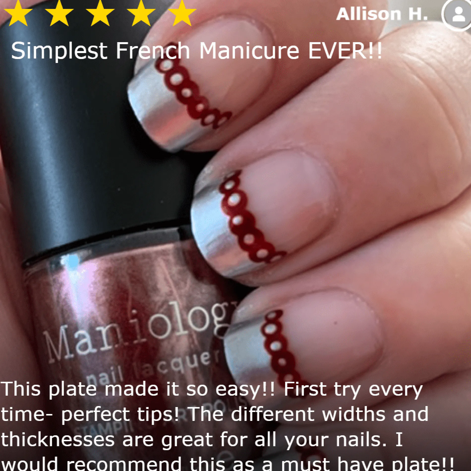 Classique: Pardon My French (m052) French Tip Manicure Nail Plate