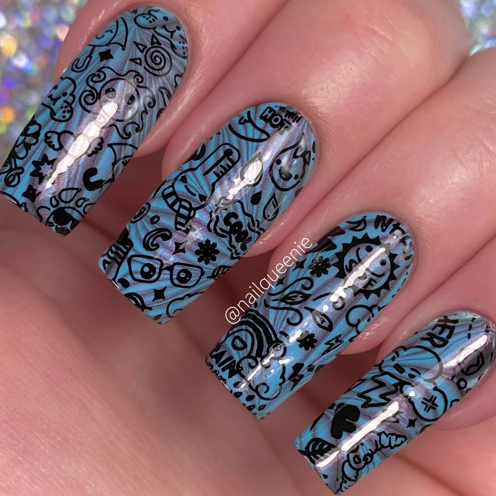 Cloudburst (B427) - Pearl Gray Stamping Polish