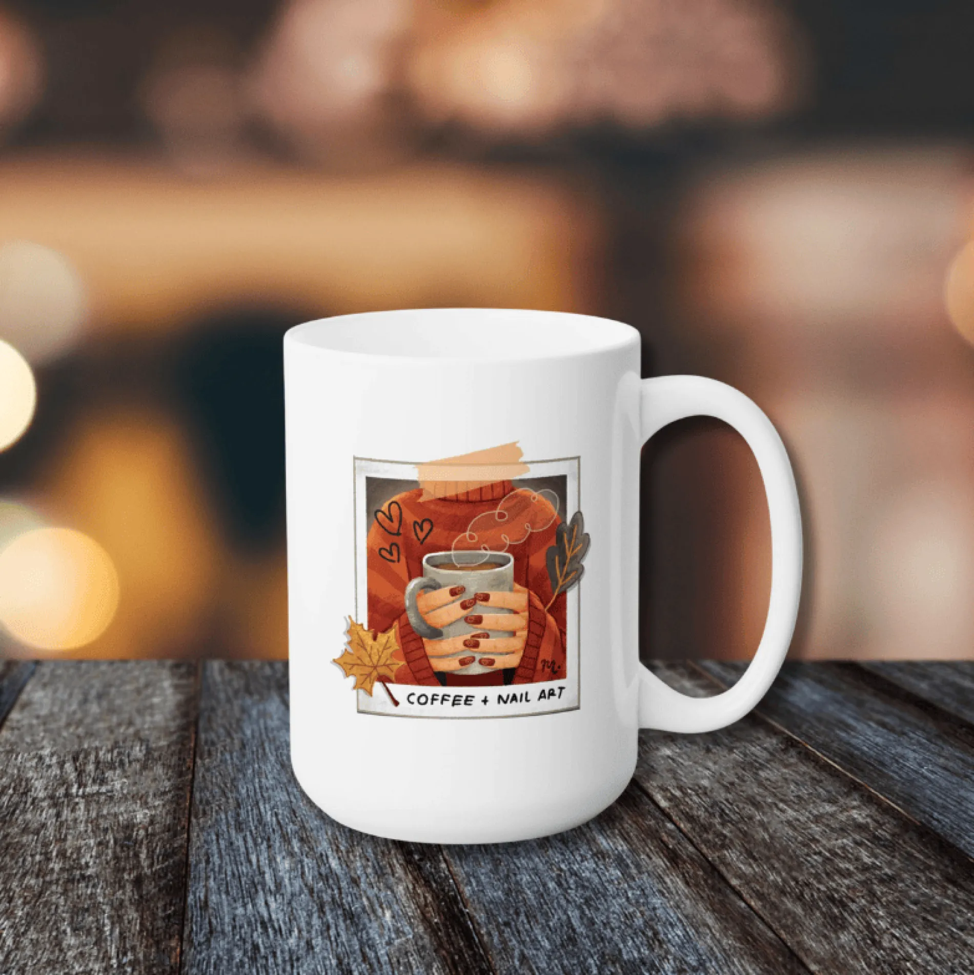 Coffee and Chill Ceramic Coffee Mug 15oz