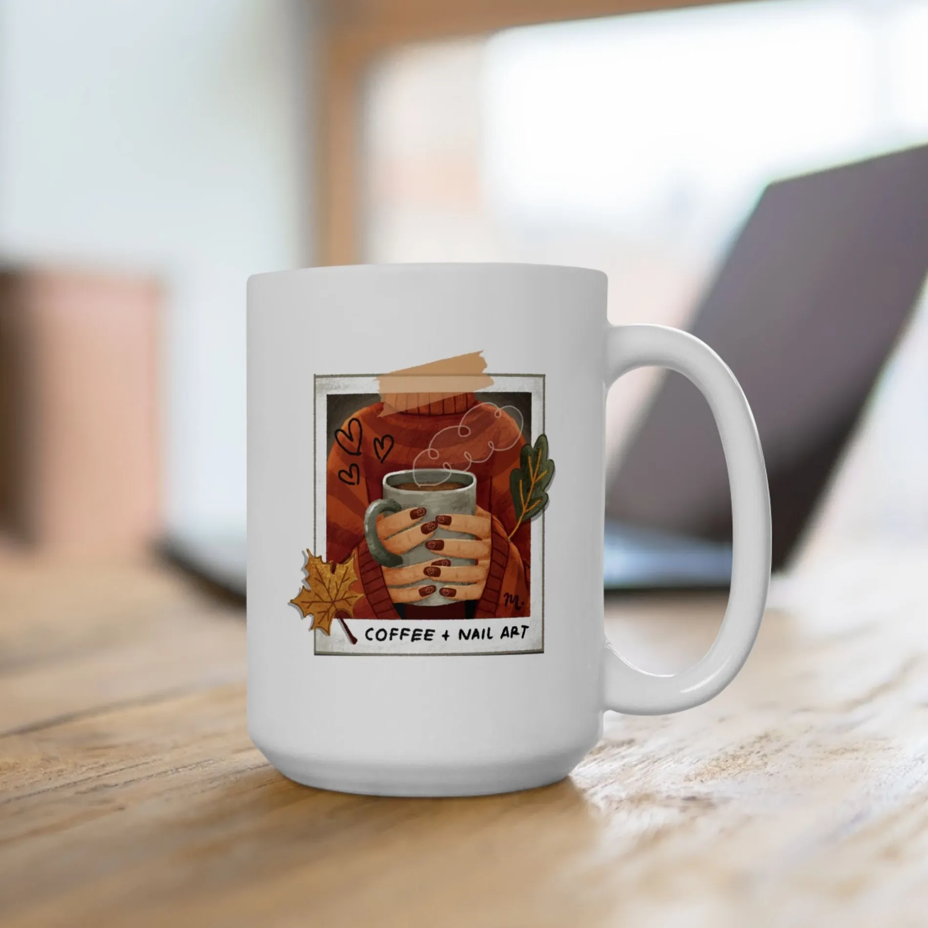 Coffee and Chill Ceramic Coffee Mug 15oz