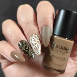 Cookie Crumbs (B538) - Cream Brown Stamping Polish