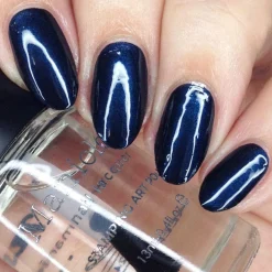 Cosmos (B433) - Pearl Navy Blue Stamping Polish