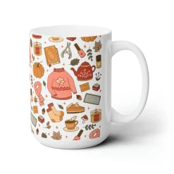 Cozy Fall Favorites Ceramic Coffee Mug 15oz
