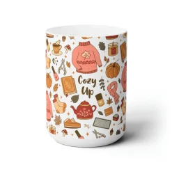 Cozy Fall Favorites Ceramic Coffee Mug 15oz