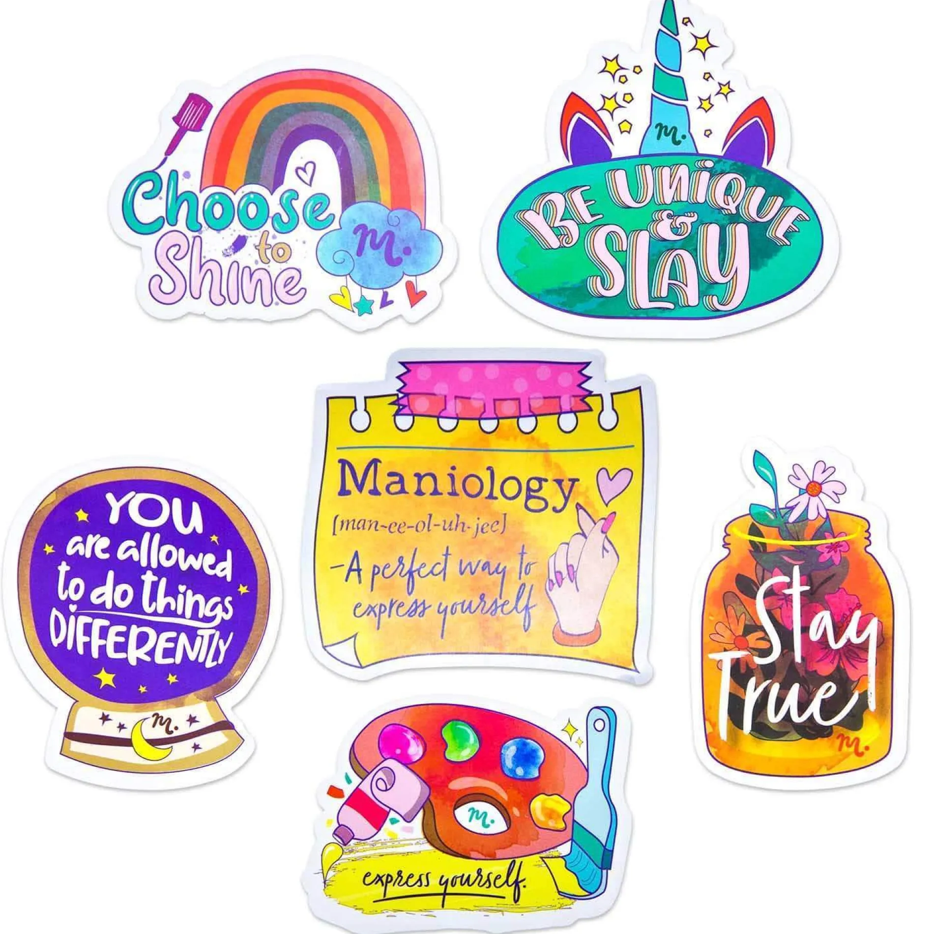 Creative Babe - 6pc Vinyl Stickers Set - Inspirational Quotes