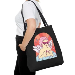 Cupid's Nail Spa Black Tote Bag