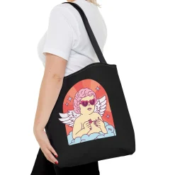 Cupid's Nail Spa Black Tote Bag