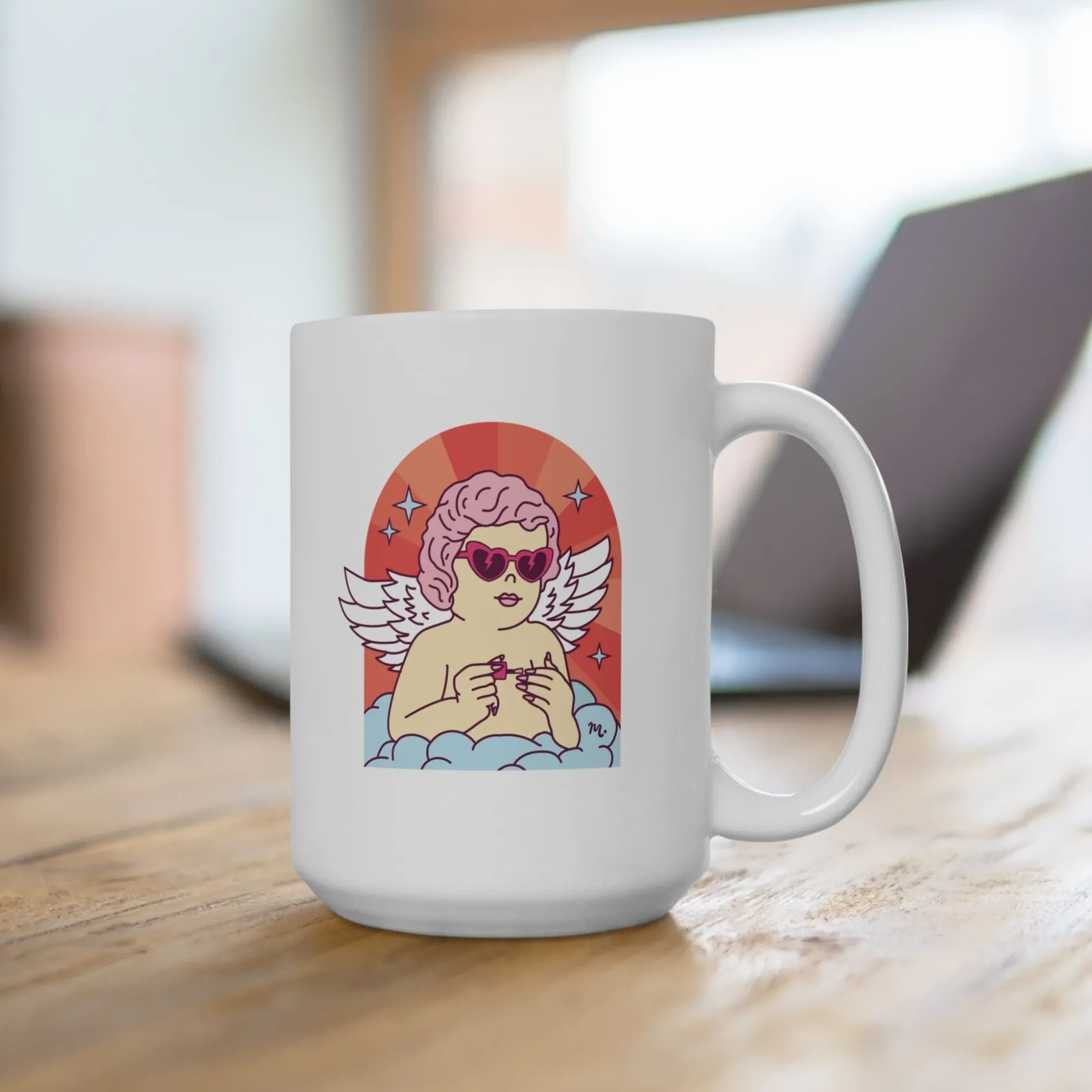 Cupid's Nail Spa Ceramic Coffee Mug 15oz