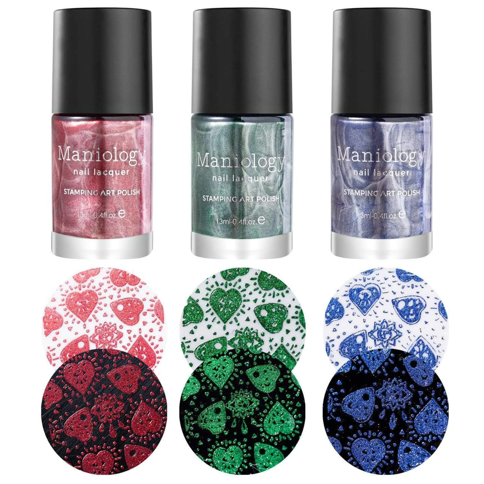 Darkest Night: 3-Piece Metallic Stamping Art Polish Set