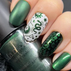 Darkest Night: Poison (B309) - Metallic Emerald Green Stamping Polish