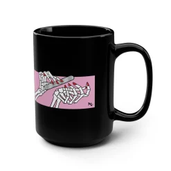 Dead But Nailed It Ceramic Coffee Black Mug 15oz