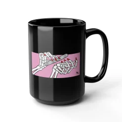 Dead But Nailed It Ceramic Coffee Black Mug 15oz