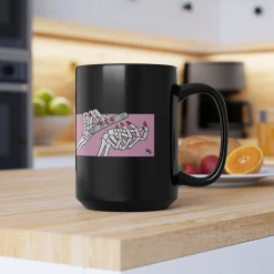 Dead But Nailed It Ceramic Coffee Black Mug 15oz