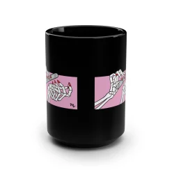 Dead But Nailed It Ceramic Coffee Black Mug 15oz