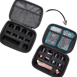 Deluxe Stamping Plates and Polish Holder Case - Jet Black