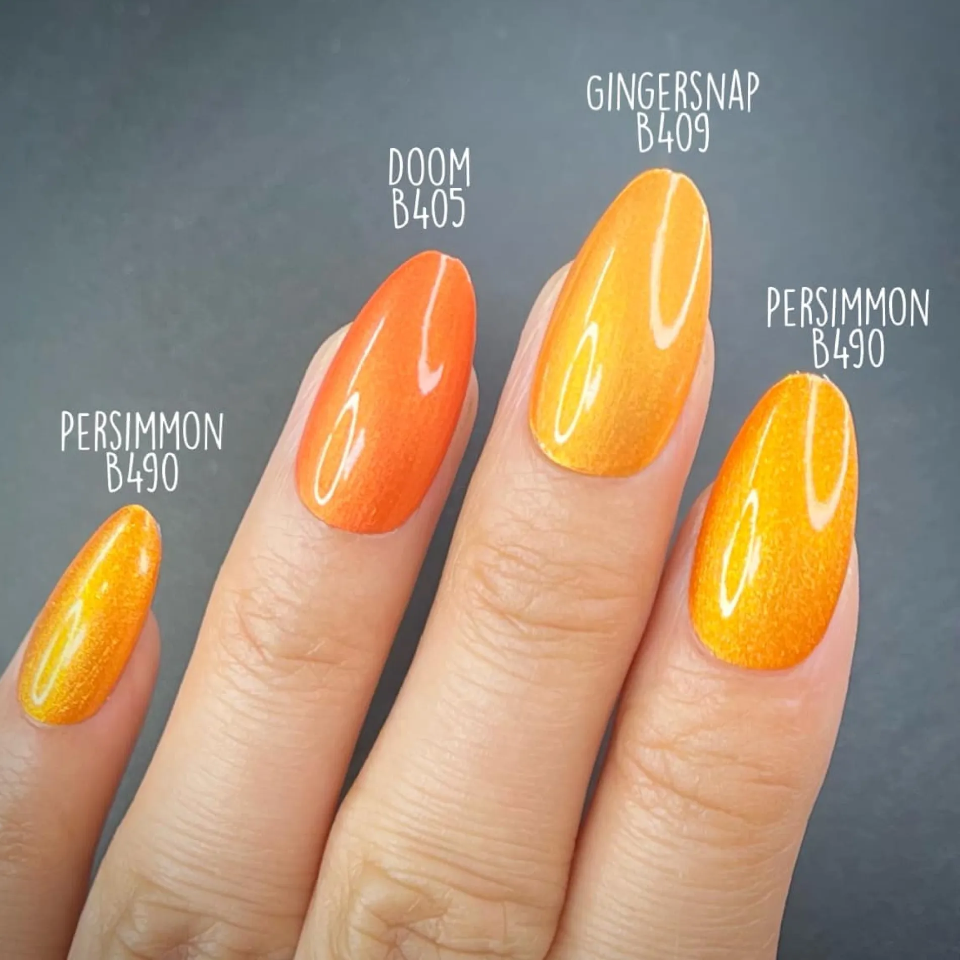 Doom (B405) - Metallic Orange Stamping Polish