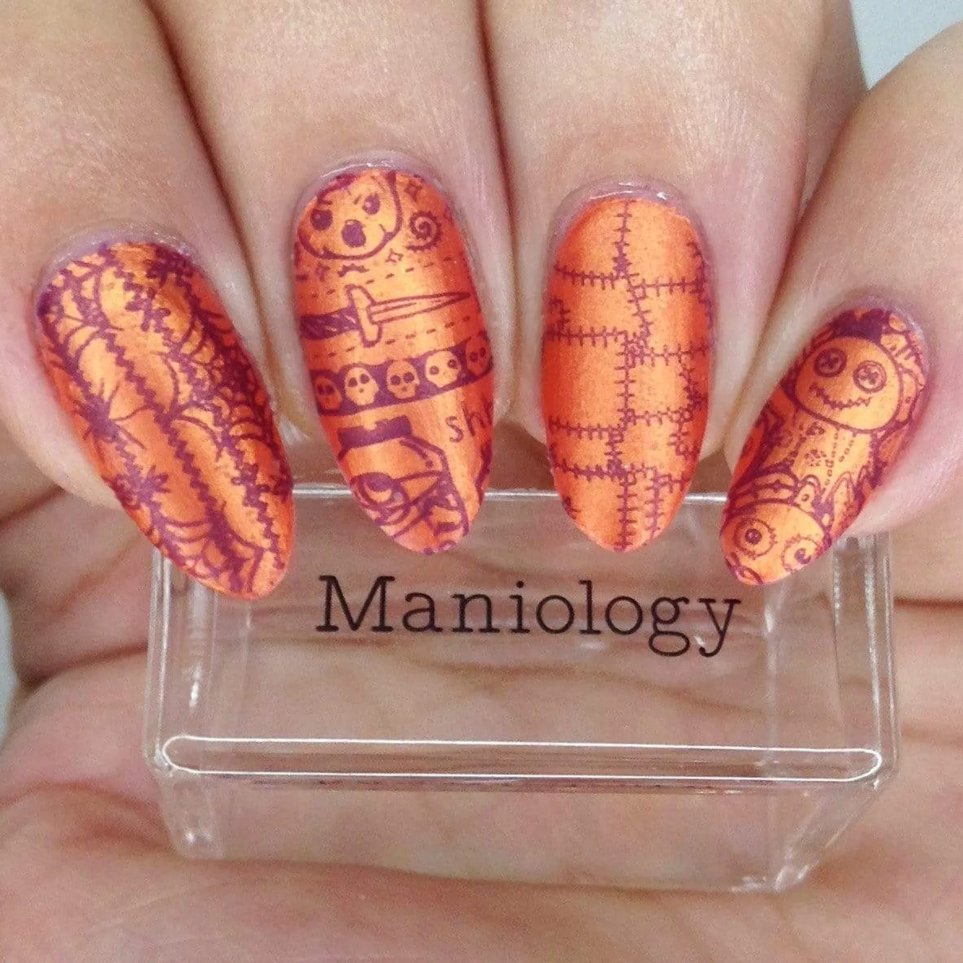Doom (B405) - Metallic Orange Stamping Polish