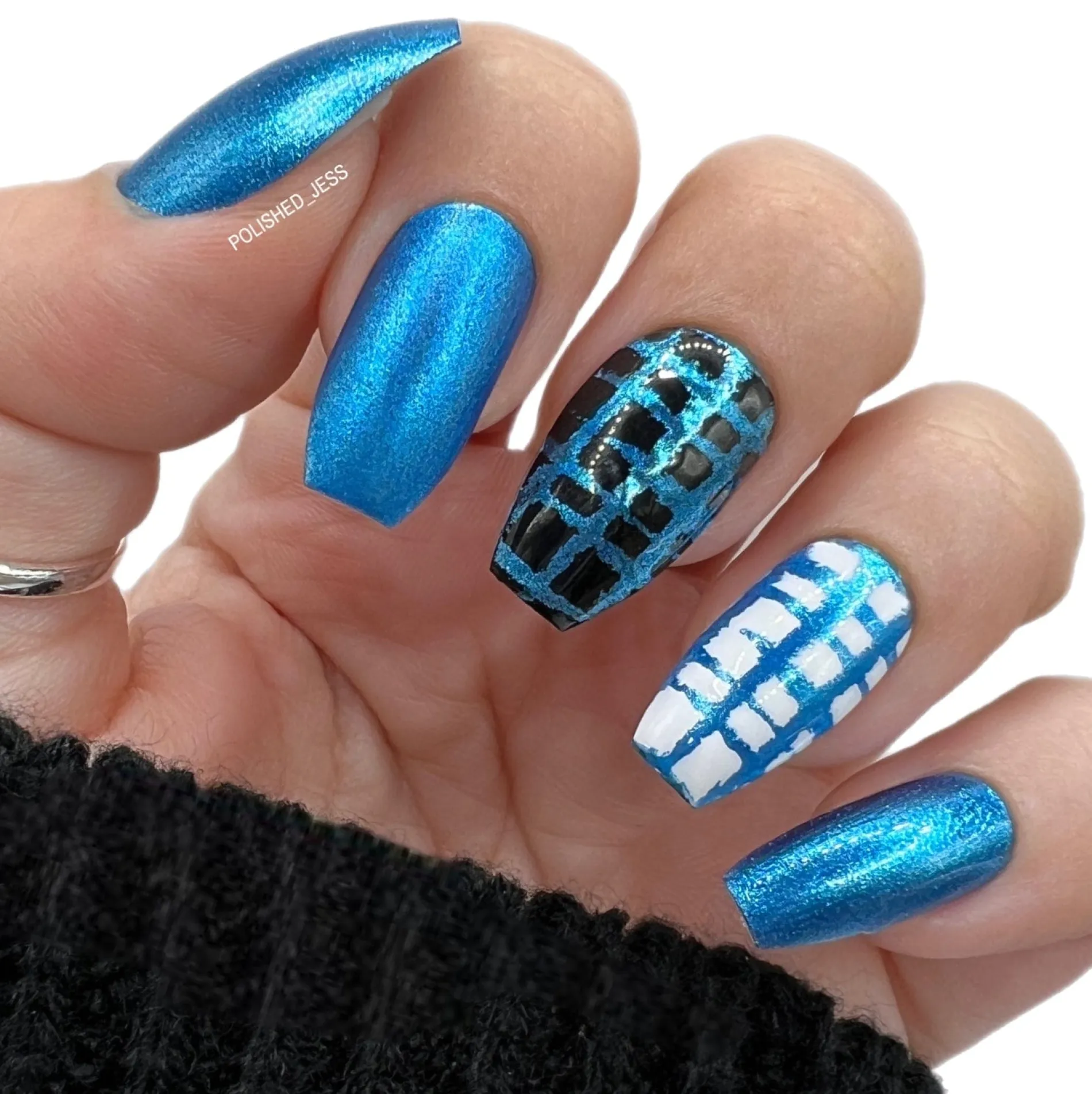 Double Bubble (B334) - Royal Blue Metallic Stamping Polish