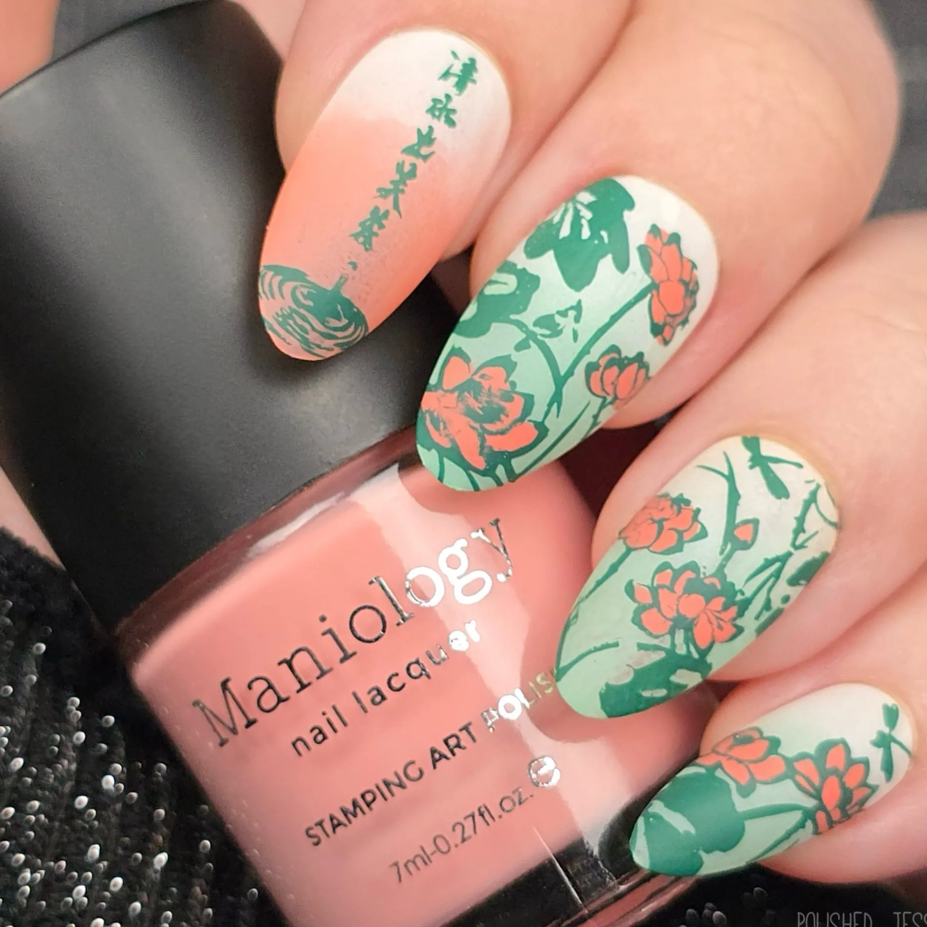Dreaming Lotus (M672) - Nail Stamping Plate