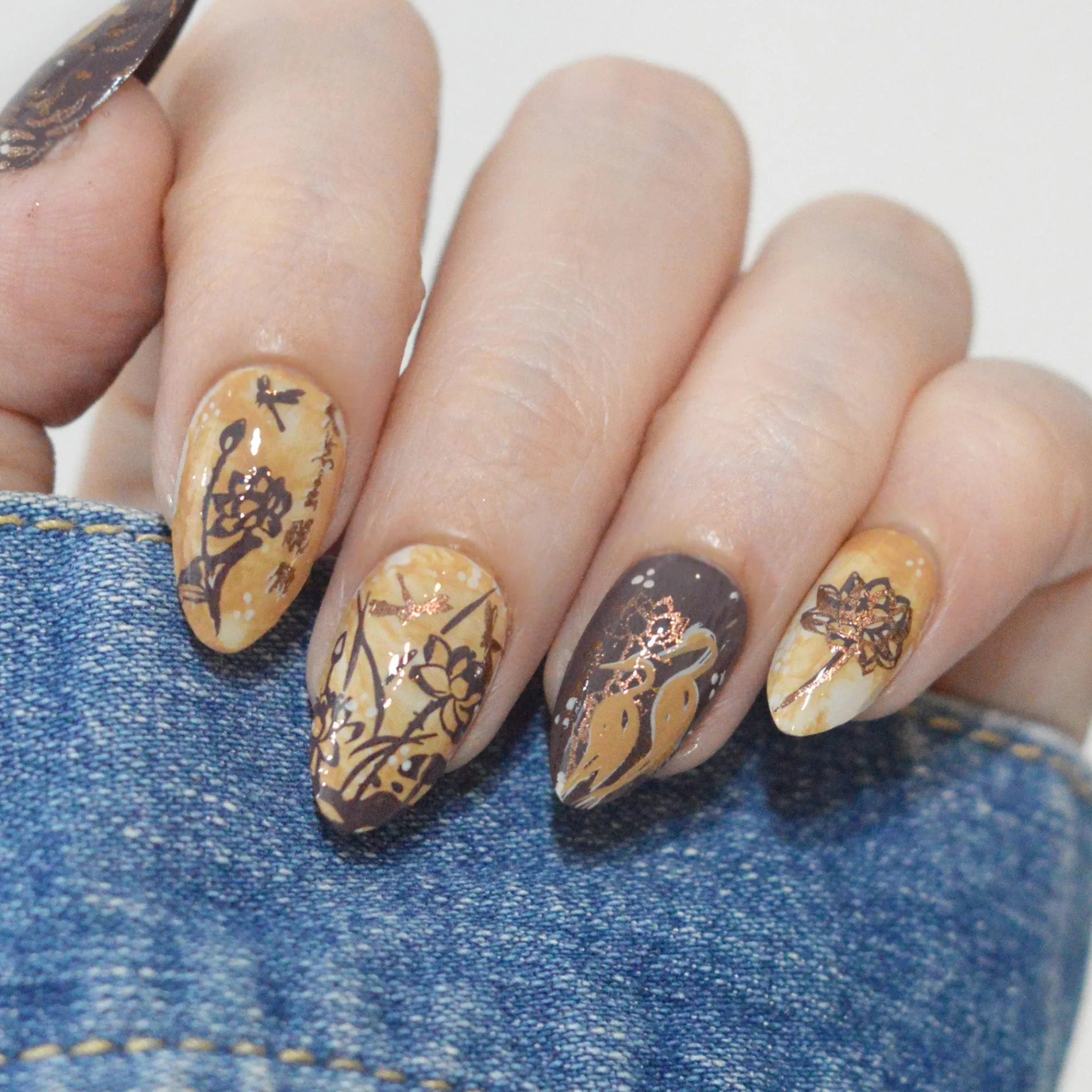 Dreaming Lotus (M672) - Nail Stamping Plate