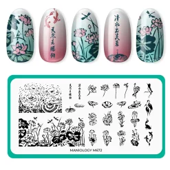 Dreaming Lotus (M672) - Nail Stamping Plate
