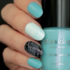 Droplet (B426) - Pearl Blue Stamping Polish