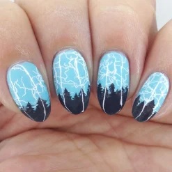 Droplet (B426) - Pearl Blue Stamping Polish