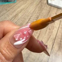 Dual-Ended Nail Art Tweezer and Silicone Pusher