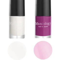 Duo Tinted Calcium Rich Base Coat Set - Milky White and Blushing Pink