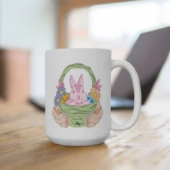 Easter Bunny Ceramic Coffee Mug 15oz