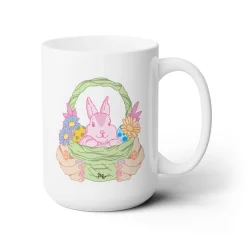 Easter Bunny Ceramic Coffee Mug 15oz