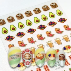 Egghead Cafe x Maniology - Morning Munchies Nail Art Sticker