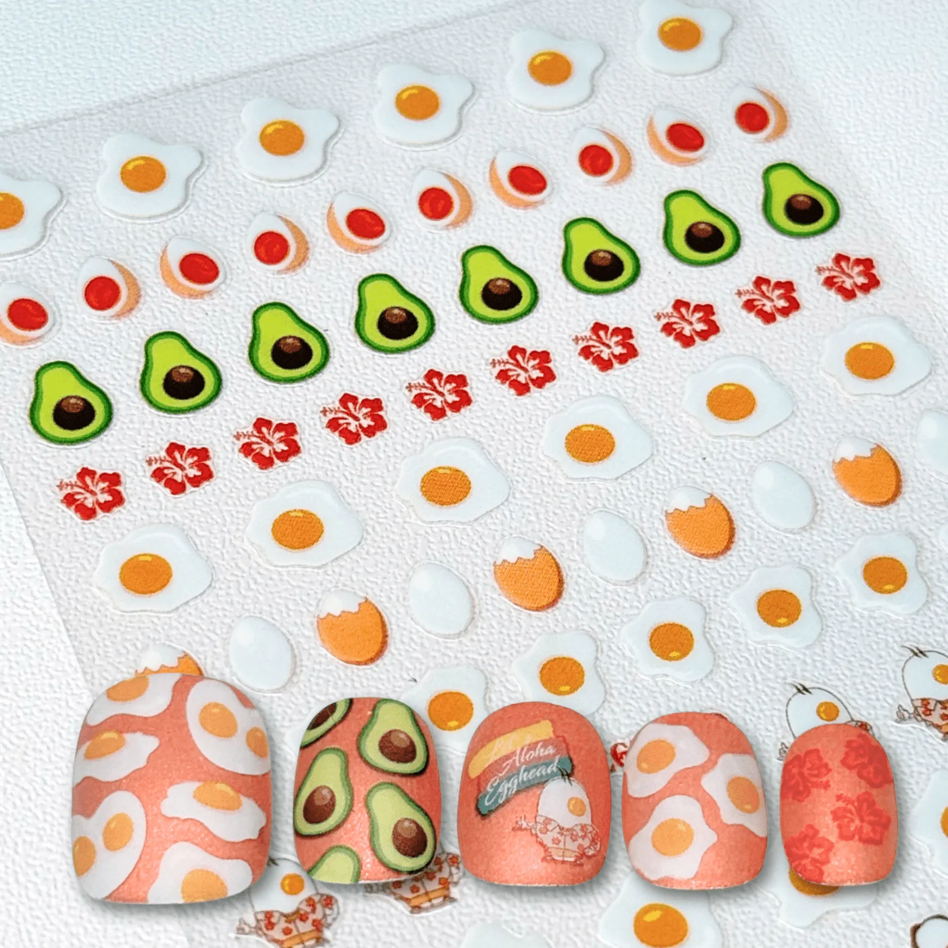 Egghead Cafe x Maniology - Sunny Side Up Nail Art Sticker
