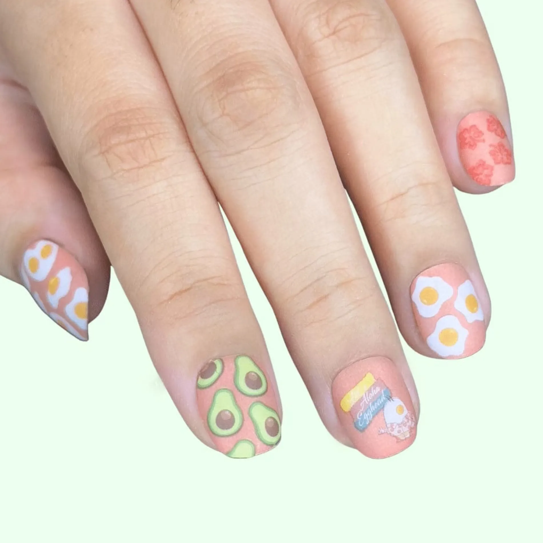 Egghead Cafe x Maniology - Sunny Side Up Nail Art Sticker