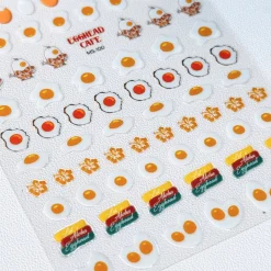 Egghead Cafe x Maniology - Sunny Side Up Nail Art Sticker