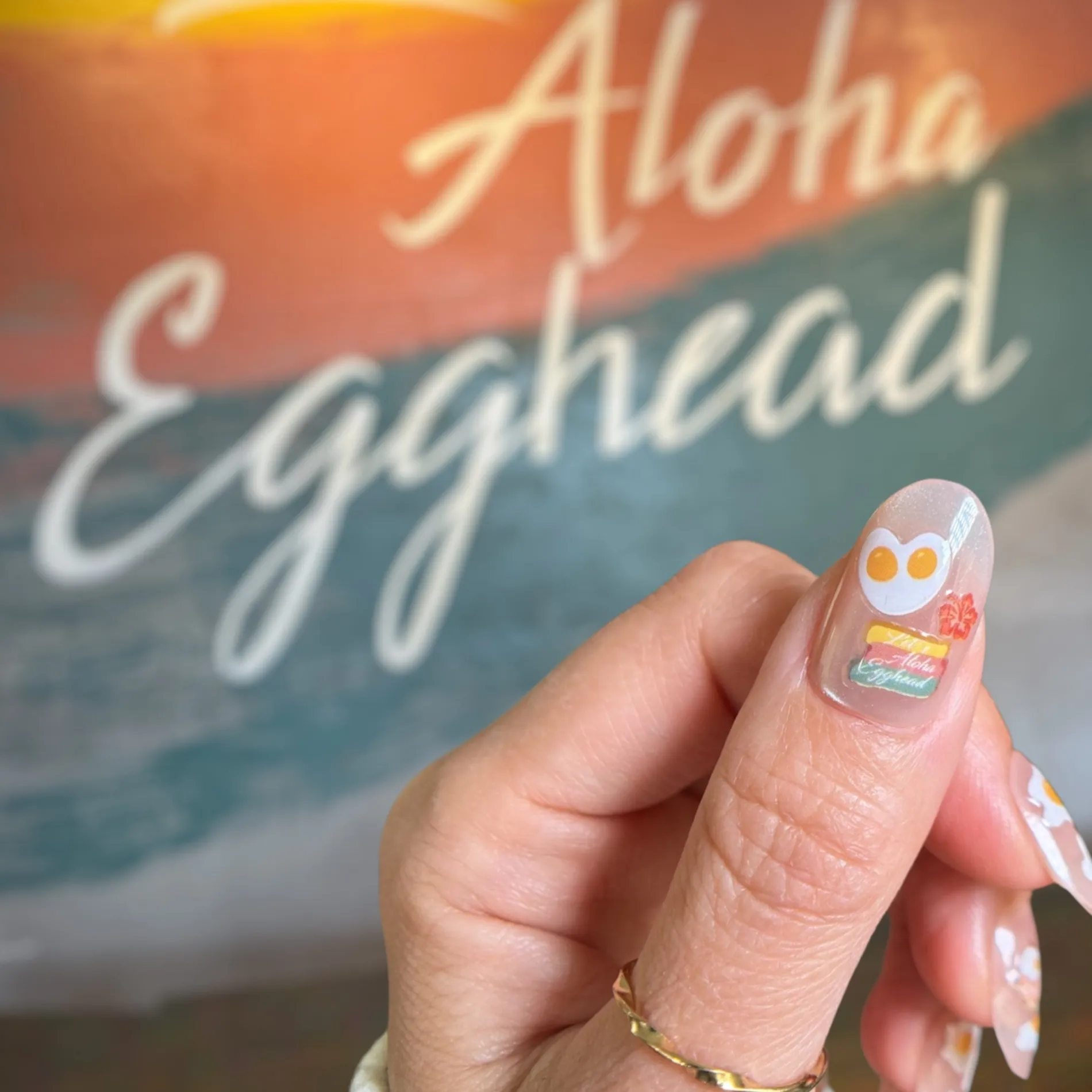 Egghead Cafe x Maniology - Sunny Side Up Nail Art Sticker