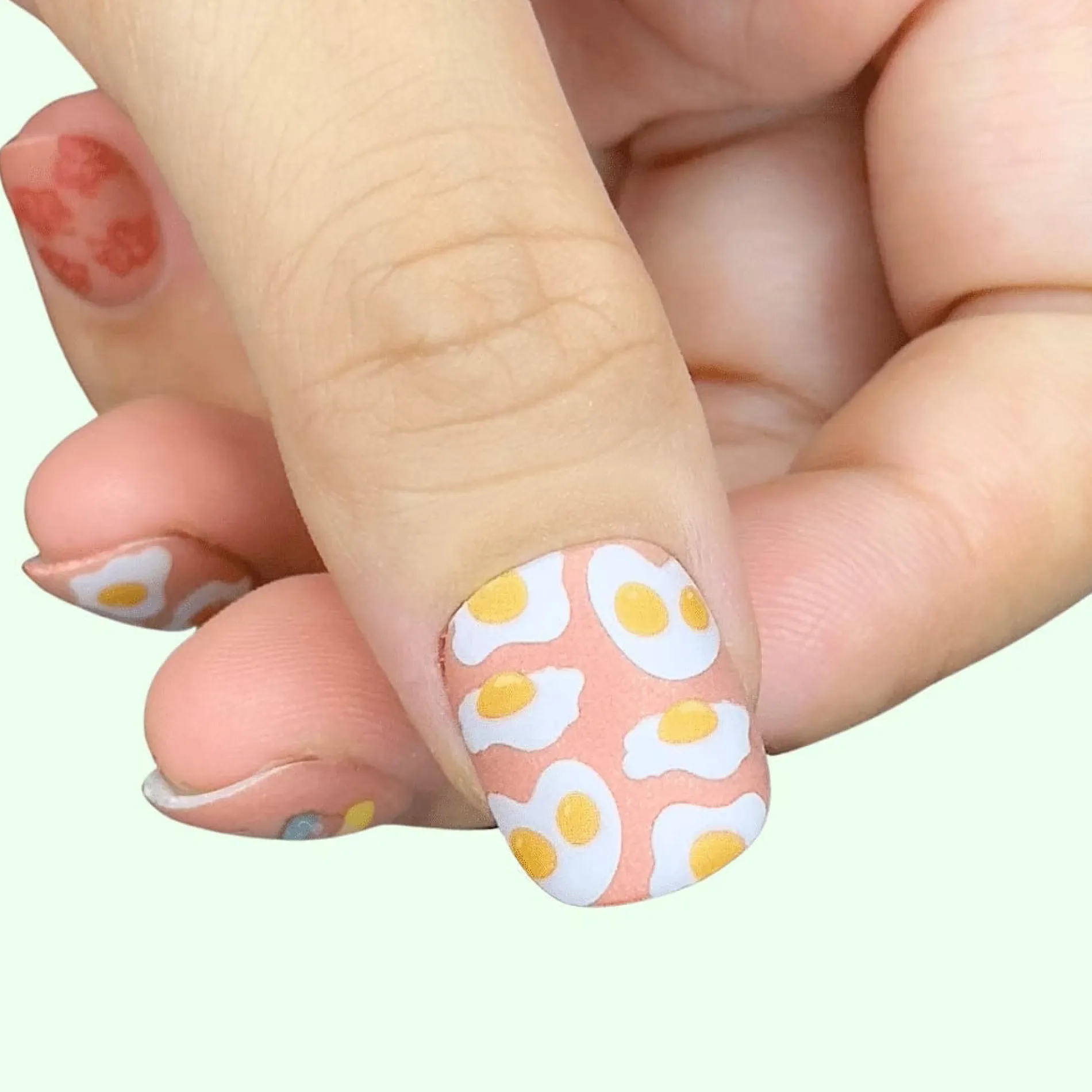 Egghead Cafe x Maniology - Sunny Side Up Nail Art Sticker
